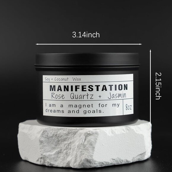 Crystal Soy Candles, Handmade Wishing Gifts, Wishing Law of Attraction MANIFEST - Picture 6 of 6